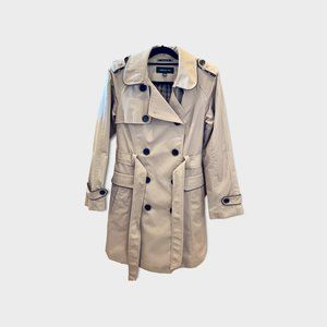 Jones New York Women's Long Belted Trench Coat Jacket / Tan Beige / Size Medium
